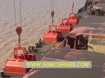 Motor hydraulic orange peel grab